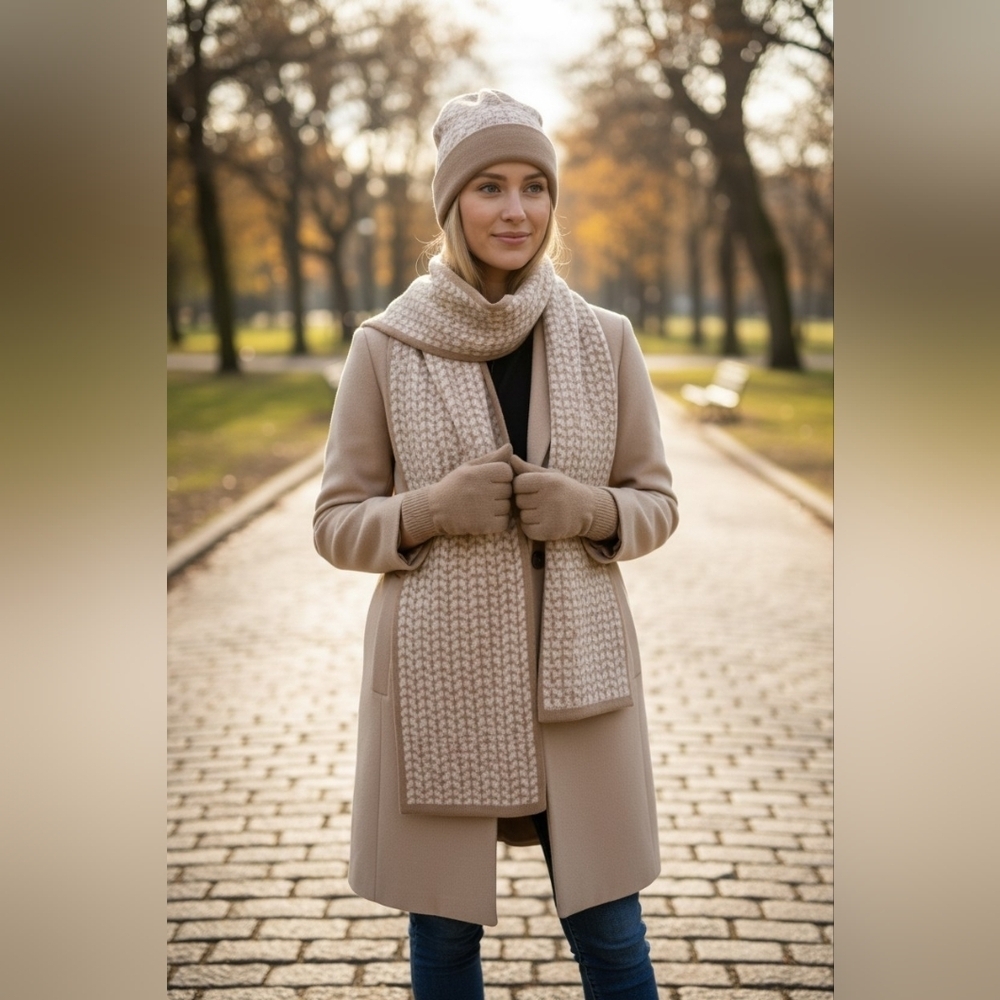 NWT MICHAEL Michael Kors "MK" Monogramed Knit 3-Piece Set